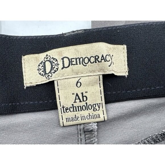 Democracy AB Solution Ankle Skimmer Jeans Green Camouflage Skinny Stretch 6 - Picture 7 of 7